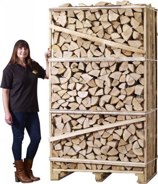 Jumbo 2m3 Crate Silver Birch (Tightly Stacked) Image
