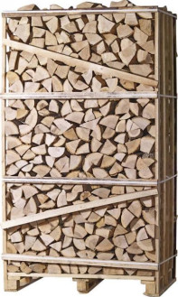 Jumbo 2m3 Crate Oak (Tightly Stacked) Image